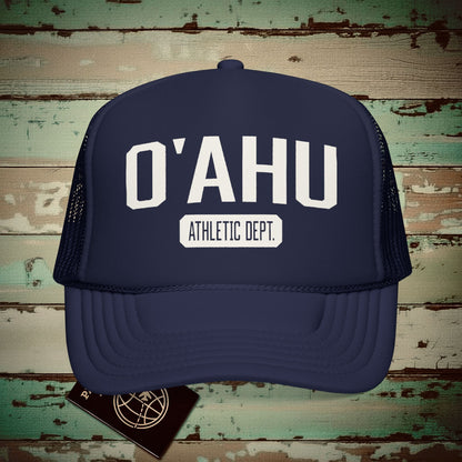 Oahu Athletic Dept. Hawaii Trucker Hat Dark Navy / One size
