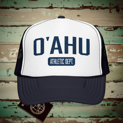 Oahu Athletic Dept. Hawaii Trucker Hat Navy / White / Navy / One size