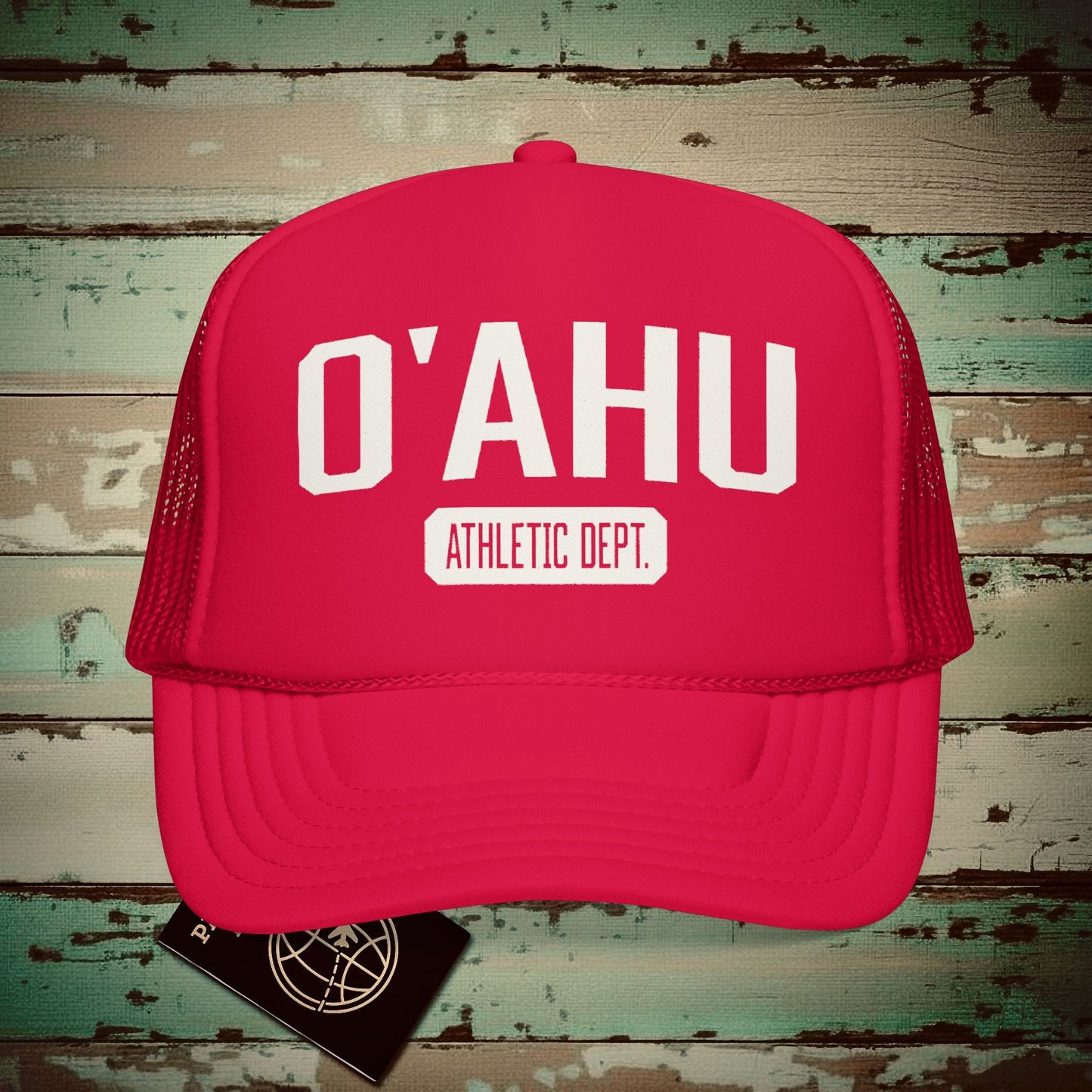 Oahu Athletic Dept. Hawaii Trucker Hat Red / One size