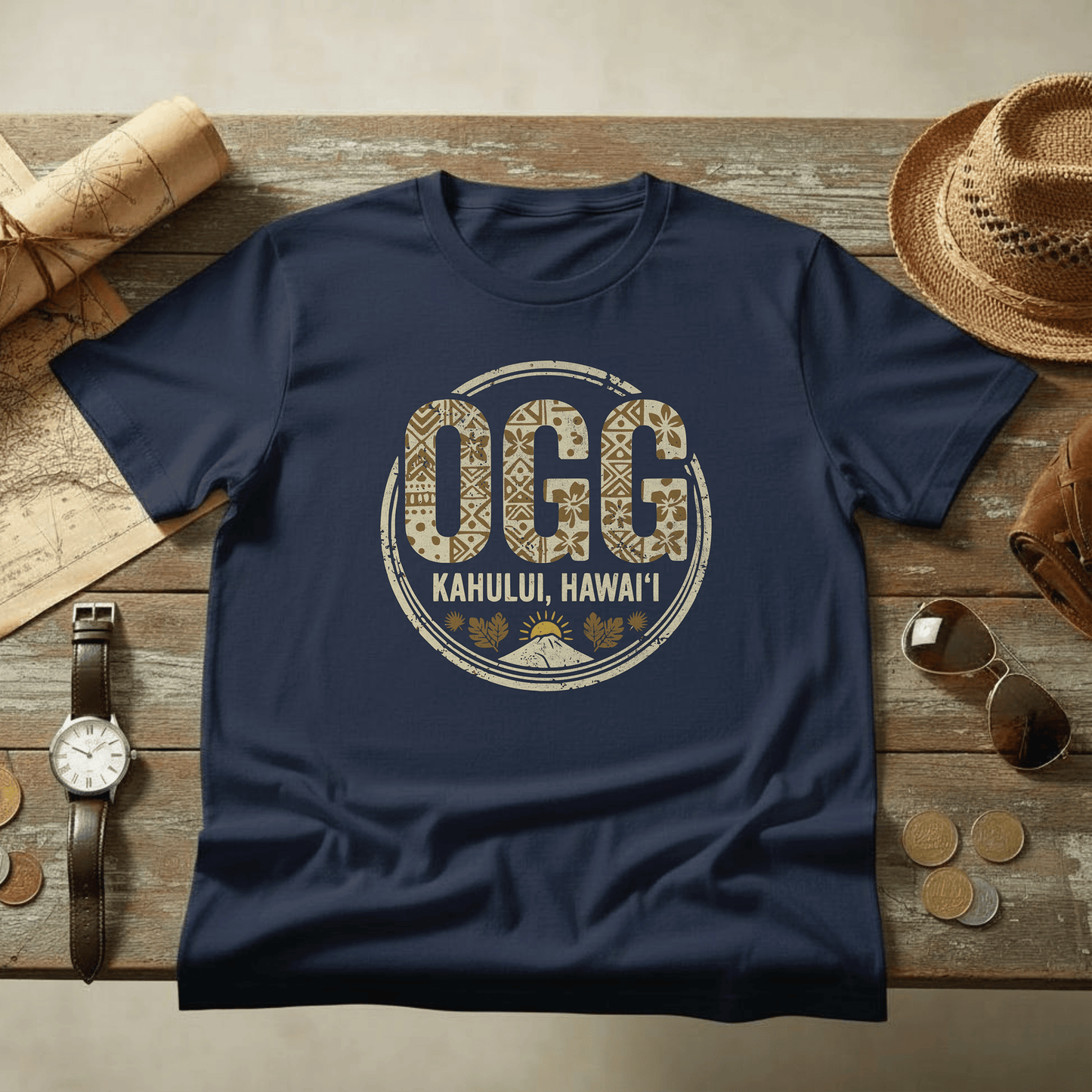 OGG, Kahului, Hawaii Vintage Airport Code T-Shirt