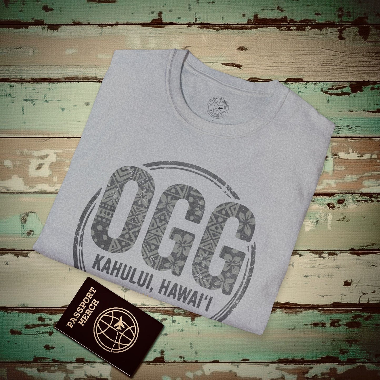 OGG, Kahului, Hawaii Vintage Airport Code T-Shirt Sport Grey / S