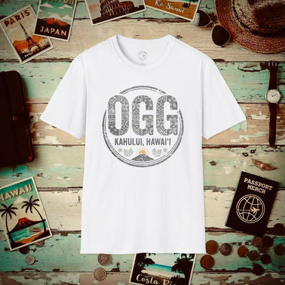 OGG, Kahului, Hawaii Vintage Airport Code T-Shirt White / S