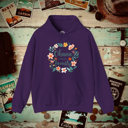 Ohana Means Family, Hawaii Hoodie Purple / S