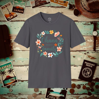 Ohana Means Family, Hawaii T-Shirt Charcoal / S