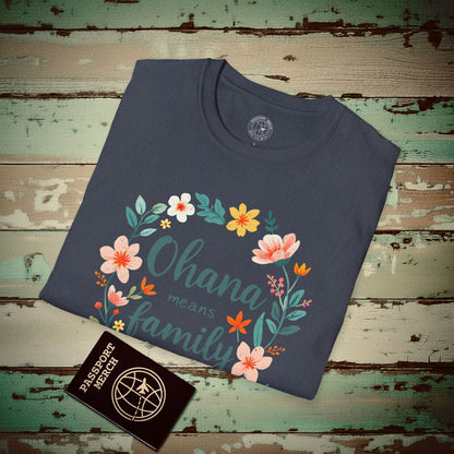 Ohana Means Family, Hawaii T-Shirt Heather Navy / S