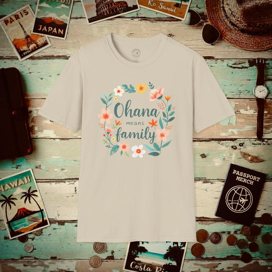 Ohana Means Family, Hawaii T-Shirt Sand / S