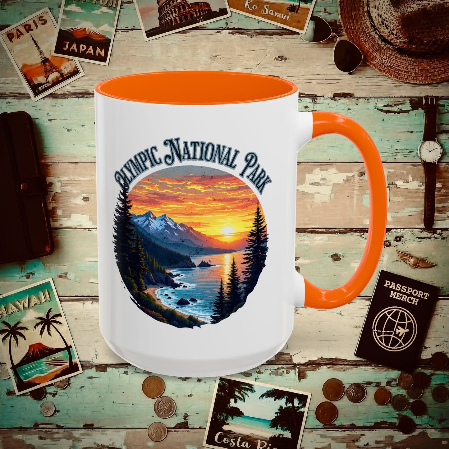 Olympic National Park, Washington 15oz Mug Orange / 15oz