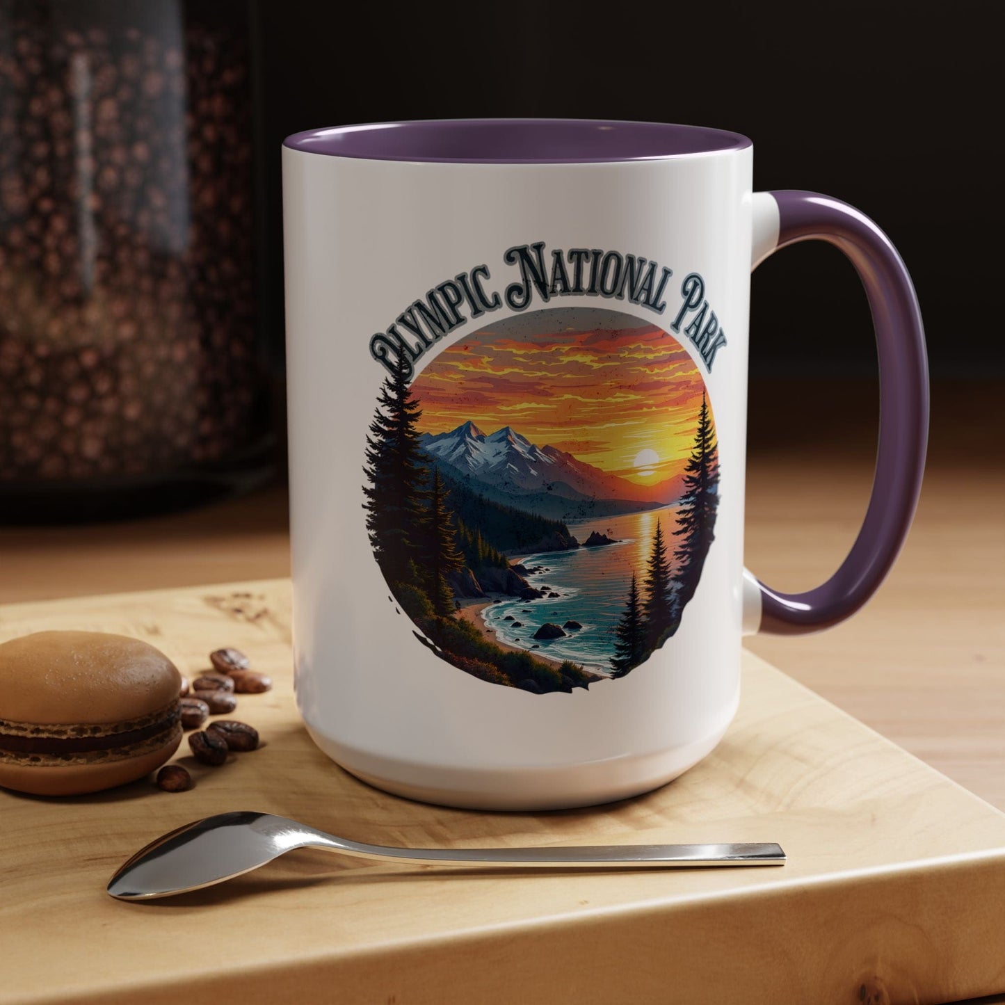 Olympic National Park, Washington 15oz Mug Purple / 15oz