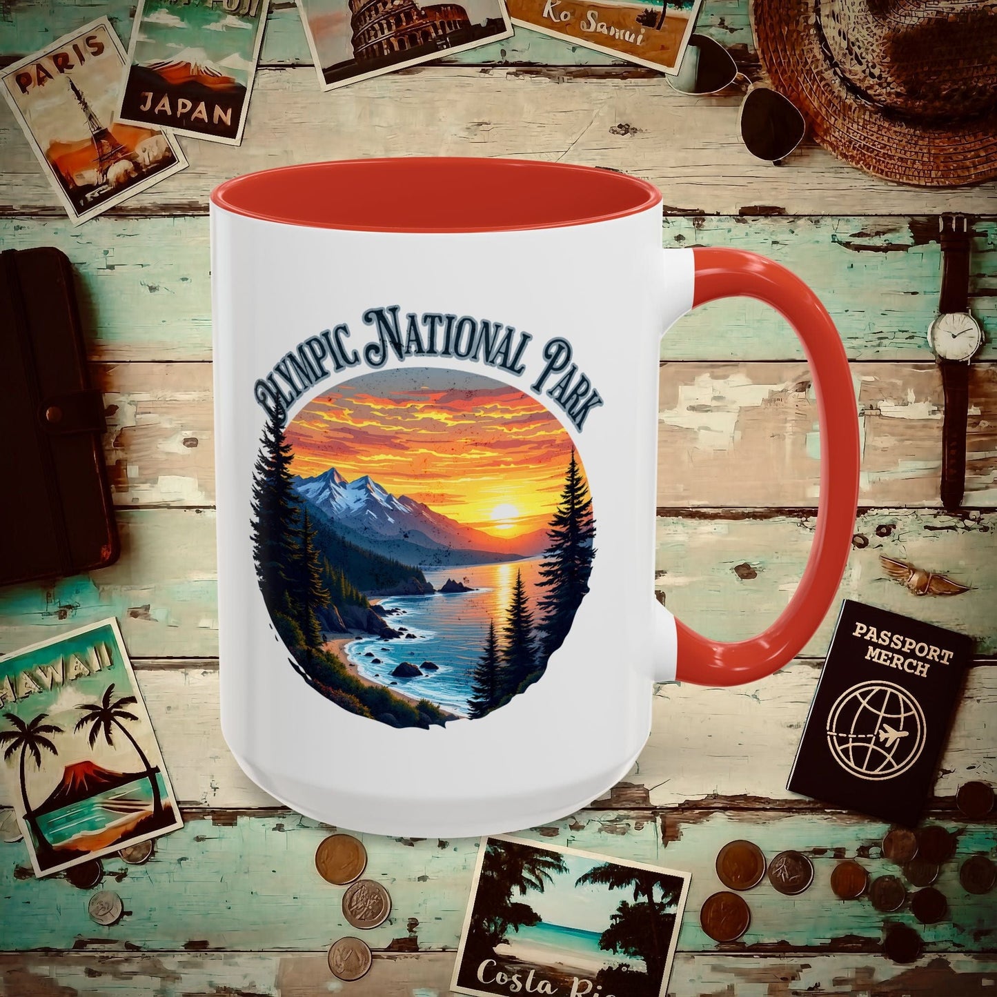 Olympic National Park, Washington 15oz Mug Red / 15oz