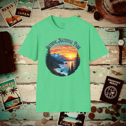 Olympic National Park, Washington T-Shirt Heather Irish Green / S