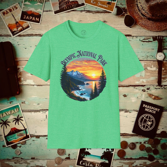 Olympic National Park, Washington T-Shirt Heather Irish Green / S