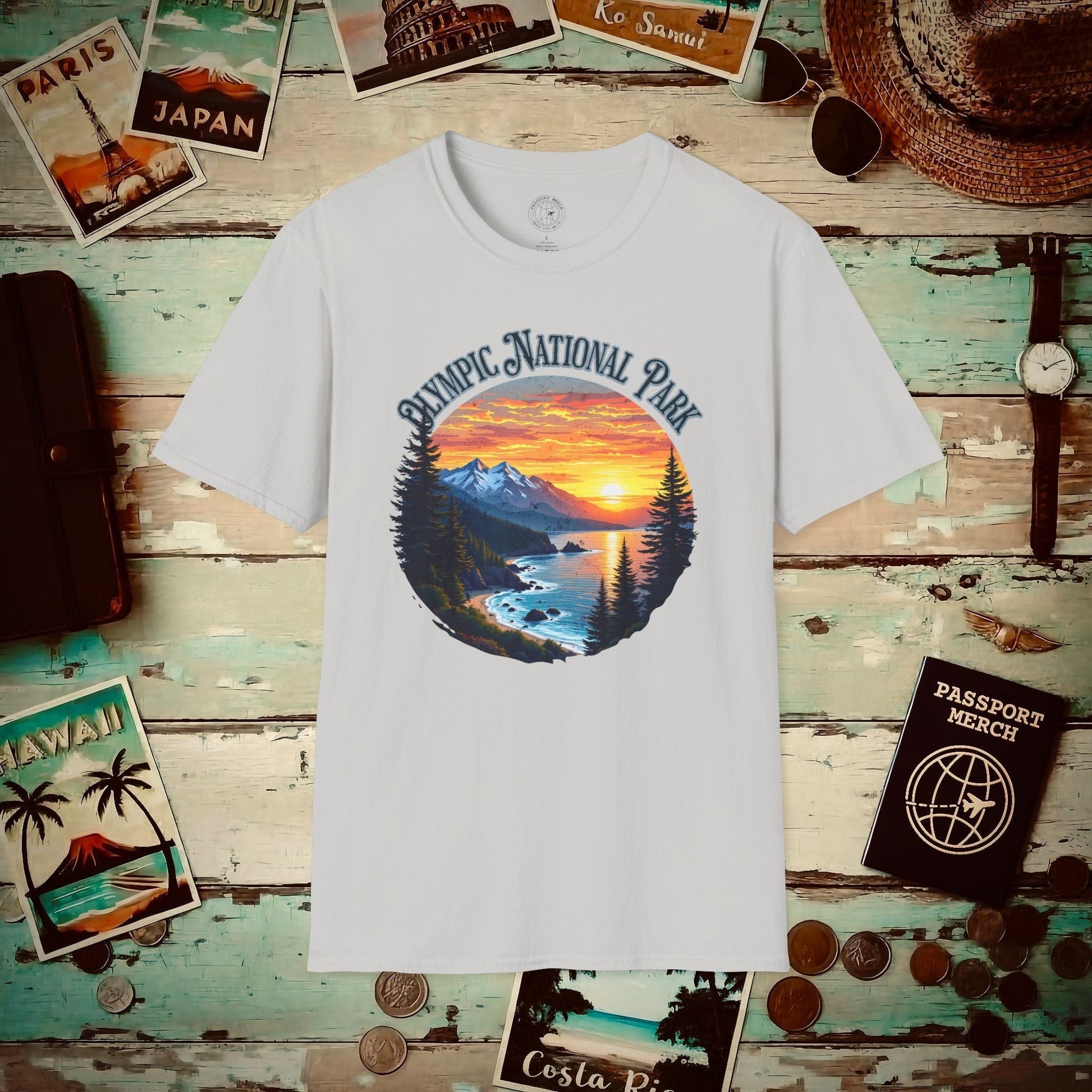 Olympic National Park, Washington T-Shirt Ice Grey / S