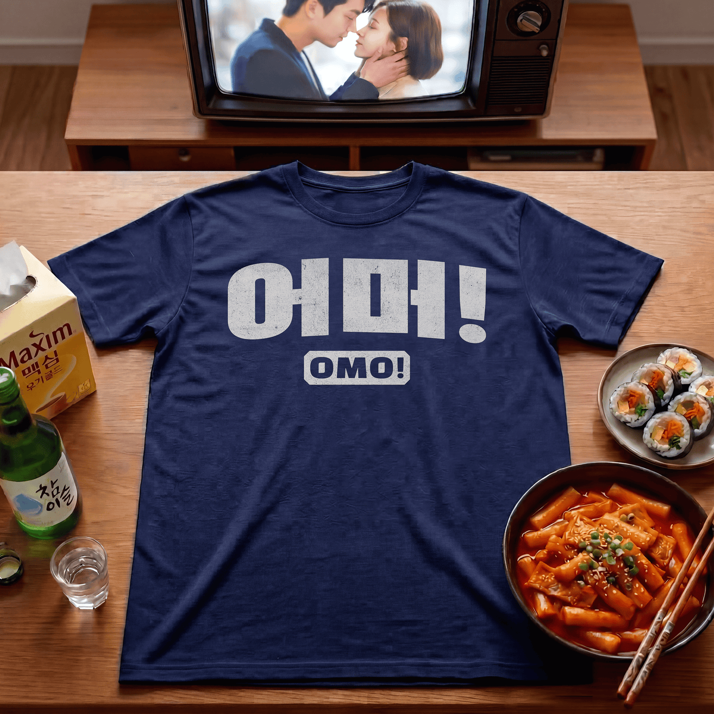 Omo! (K-Drama 101) Korea T-Shirt Navy / S