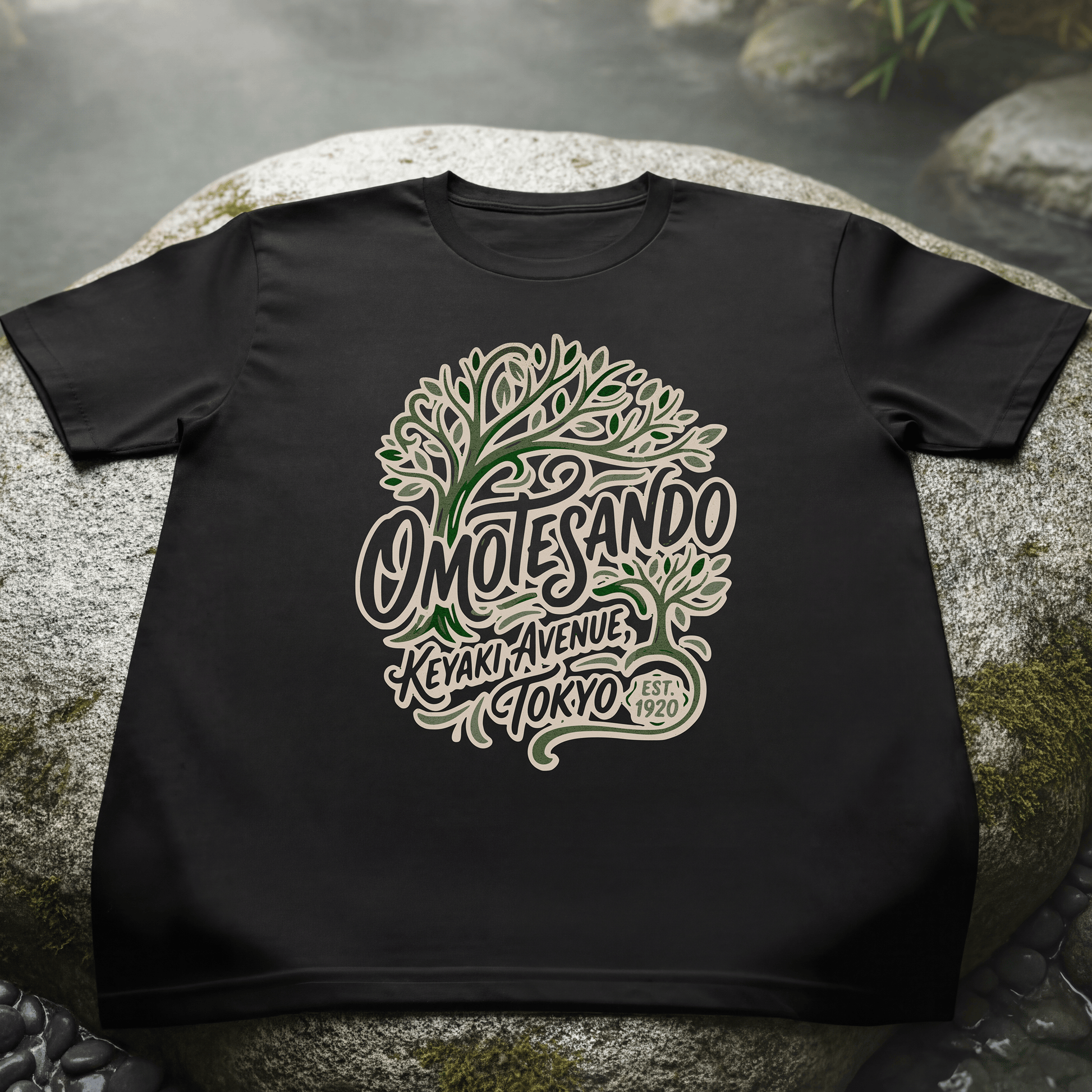 Omotesando Keyaki Tree, Japan T-Shirt Black / S