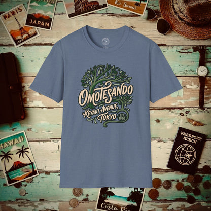 Omotesando Keyaki Tree, Japan T-Shirt Heather Indigo / S