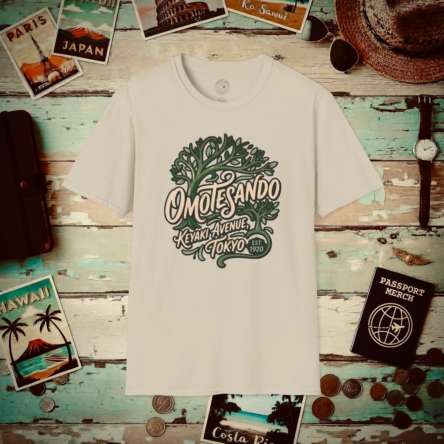 Omotesando Keyaki Tree, Japan T-Shirt Sand / S