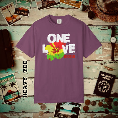 One Love, Aloha, Hawaii Heavy Tee Berry / S