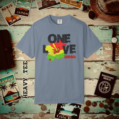 One Love, Aloha, Hawaii Heavy Tee Blue Jean / S