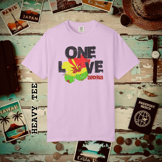 One Love, Aloha, Hawaii Heavy Tee Orchid / S