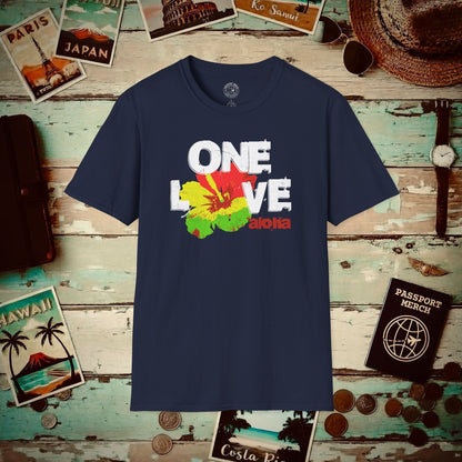 One Love, Aloha, Hawaii T-Shirt Navy / S