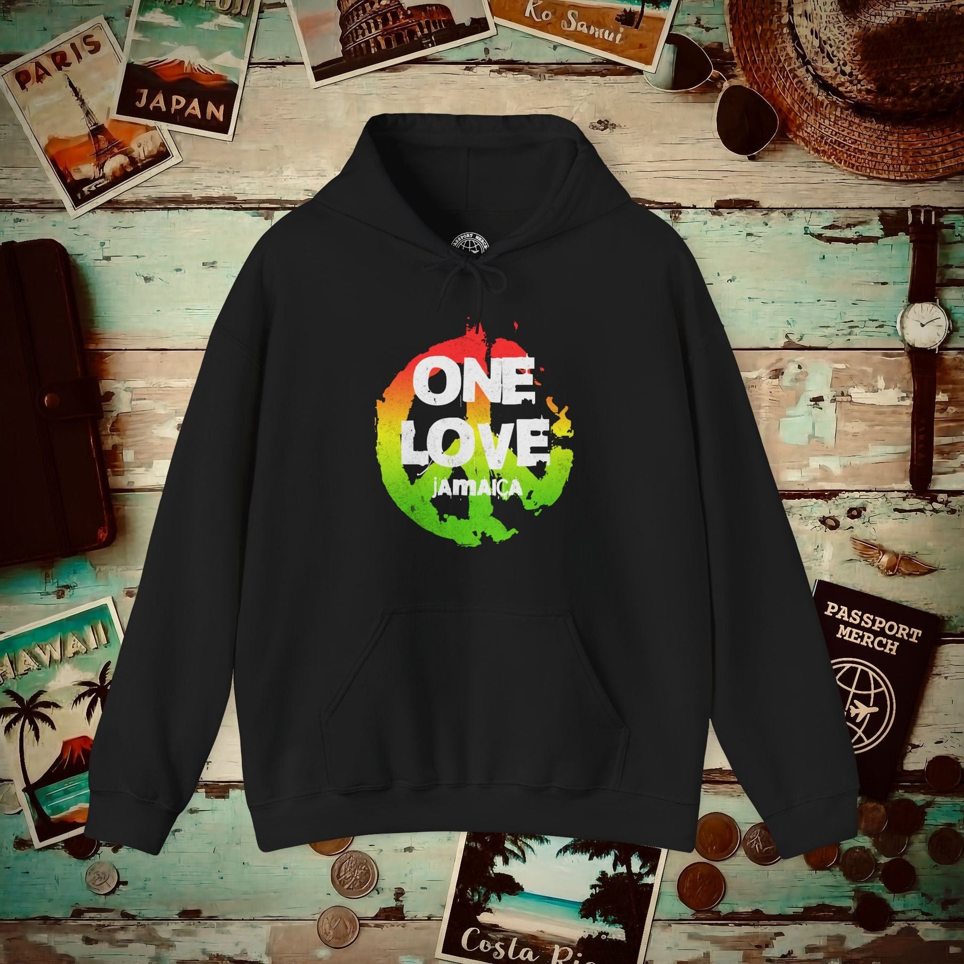One Love, Jamaica Hoodie Black / S