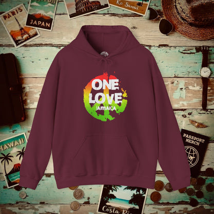 One Love, Jamaica Hoodie Maroon / S