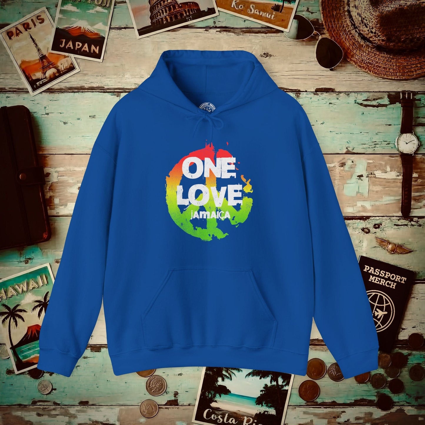 One Love, Jamaica Hoodie Royal / S