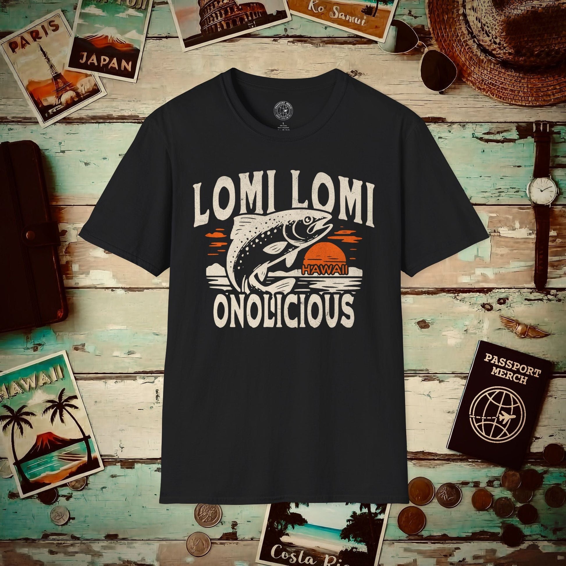 Onolicious Lomi Lomi Salmon, Hawaii T-Shirt Black / S
