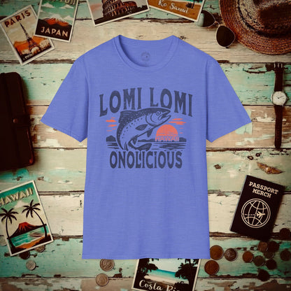 Onolicious Lomi Lomi Salmon, Hawaii T-Shirt Heather Royal / S