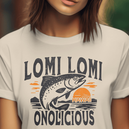 Onolicious Lomi Lomi Salmon, Hawaii T-Shirt Sand / S