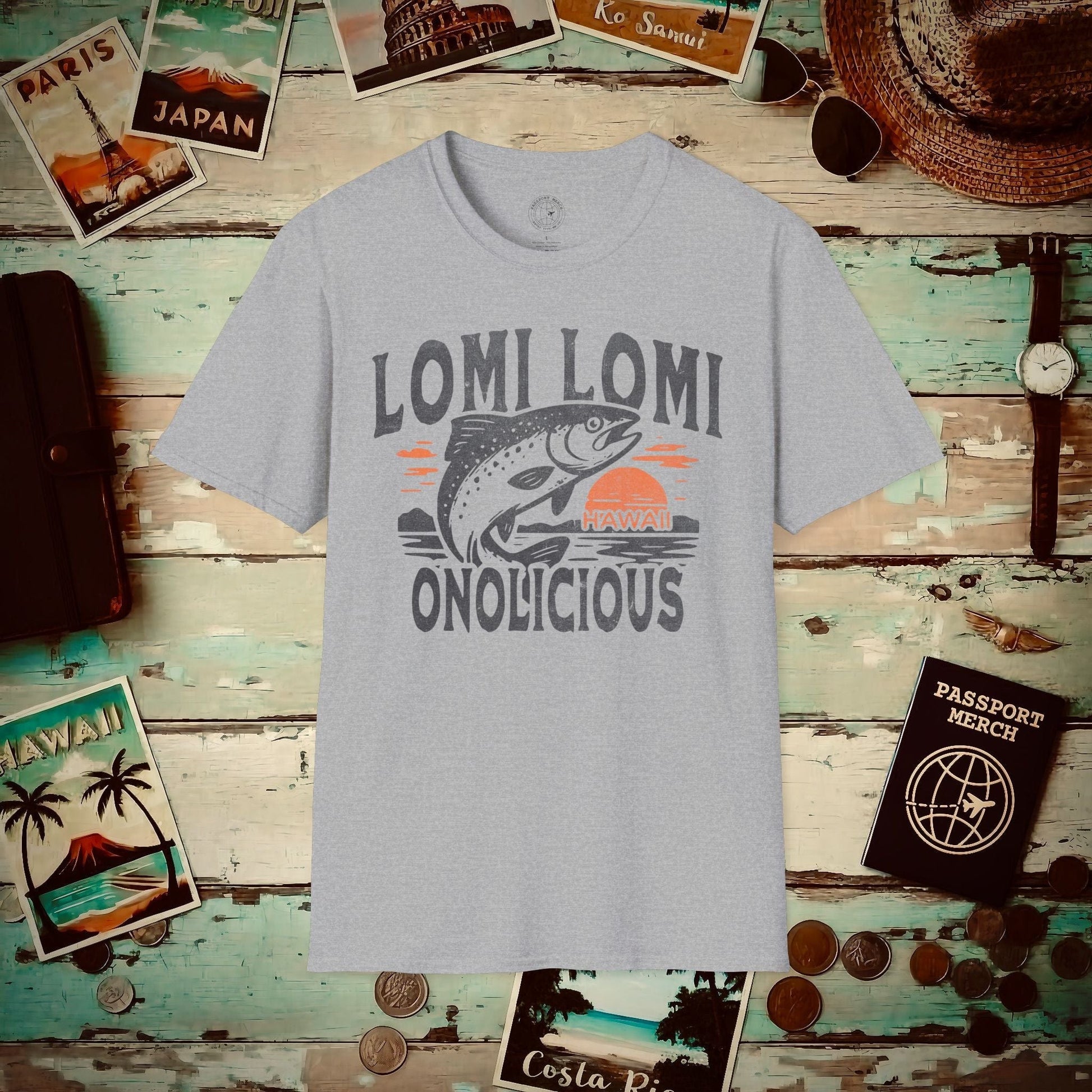 Onolicious Lomi Lomi Salmon, Hawaii T-Shirt Sport Grey / S