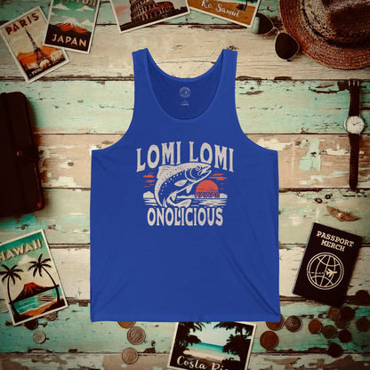 Onolicious Lomi Lomi Salmon, Hawaii Tank Top True Royal / XS