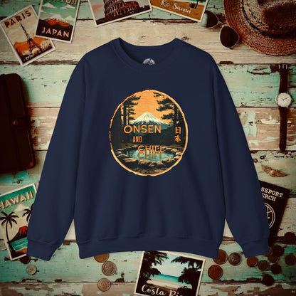 Onsen and Chill, Japan Crewneck Navy / S