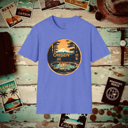 Onsen and Chill, Japan T-Shirt Heather Royal / S