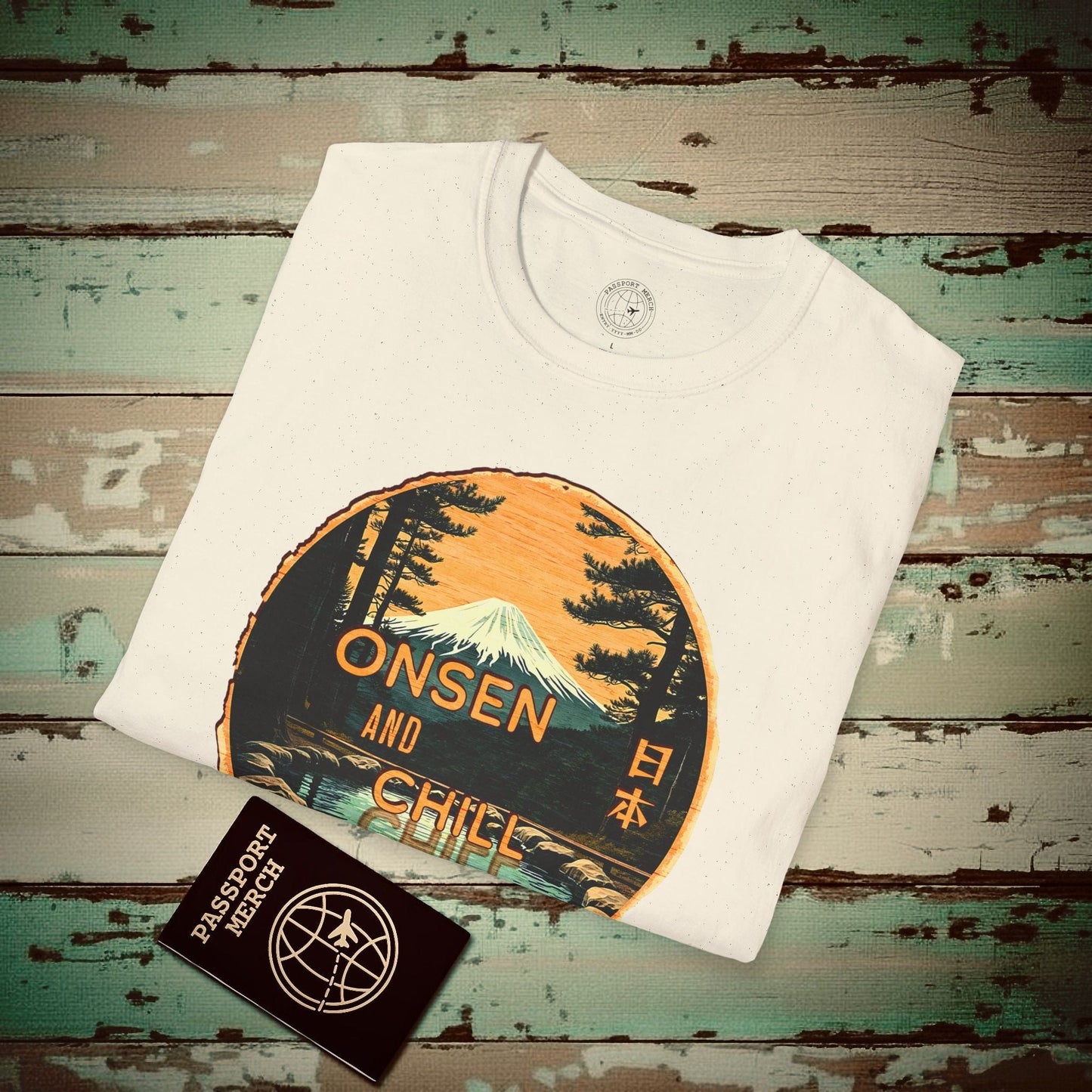 Onsen and Chill, Japan T-Shirt Natural / S