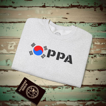 Oppa Flag, Korea Crewneck Ash / S