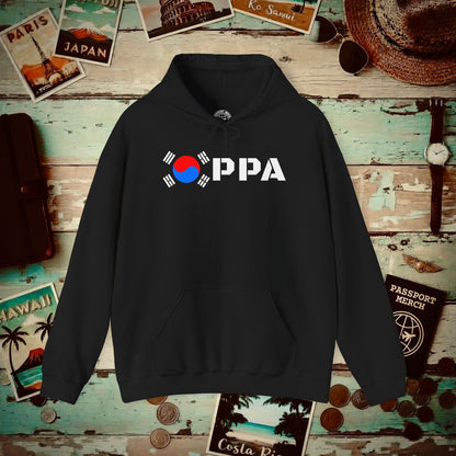 Oppa Flag, Korea Hoodie Black / S