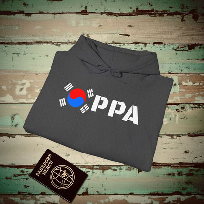 Oppa Flag, Korea Hoodie Dark Heather / S
