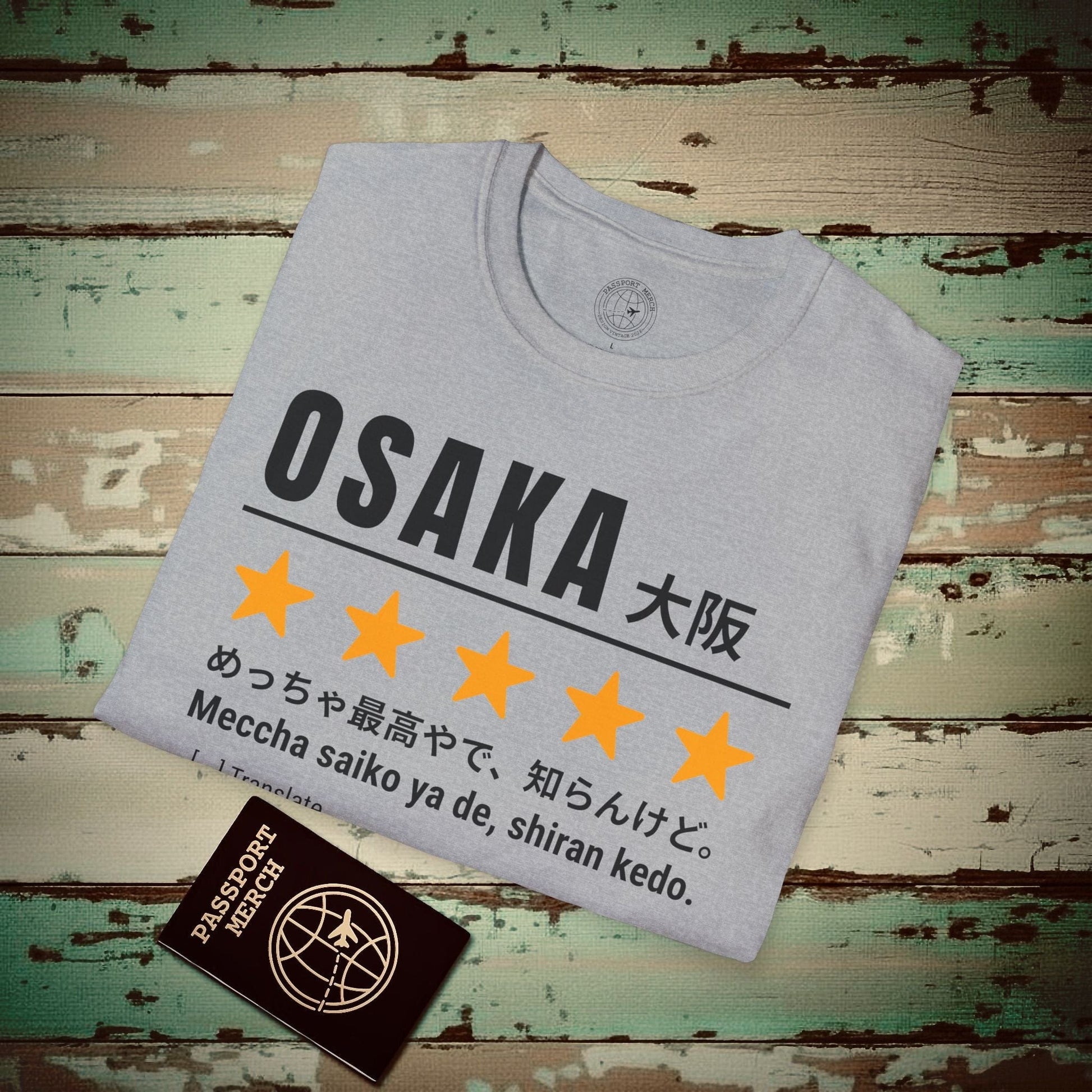 Osaka Shiran Kedo 5-Star Review, Japan T-Shirt Sport Grey / S