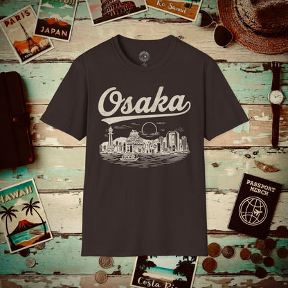 Osaka Vintage Monochrome, Japan T-Shirt Dark Chocolate / S