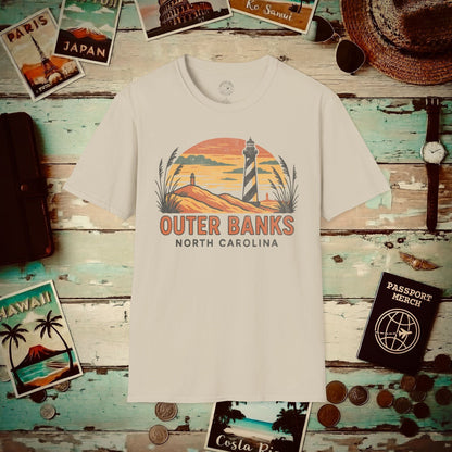 Outer Banks, North Carolina - 80's Vintage T-Shirt Sand / S
