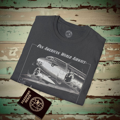 Pan Am 1950s San Francisco-Honolulu Route, Hawaii (OFFICIAL) T-Shirt Dark Heather / S