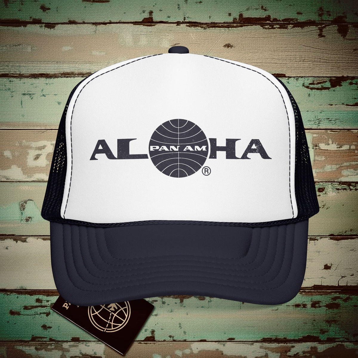 Pan Am Aloha, Hawaii (OFFICIAL) Trucker Hat Navy / White / Navy / One size