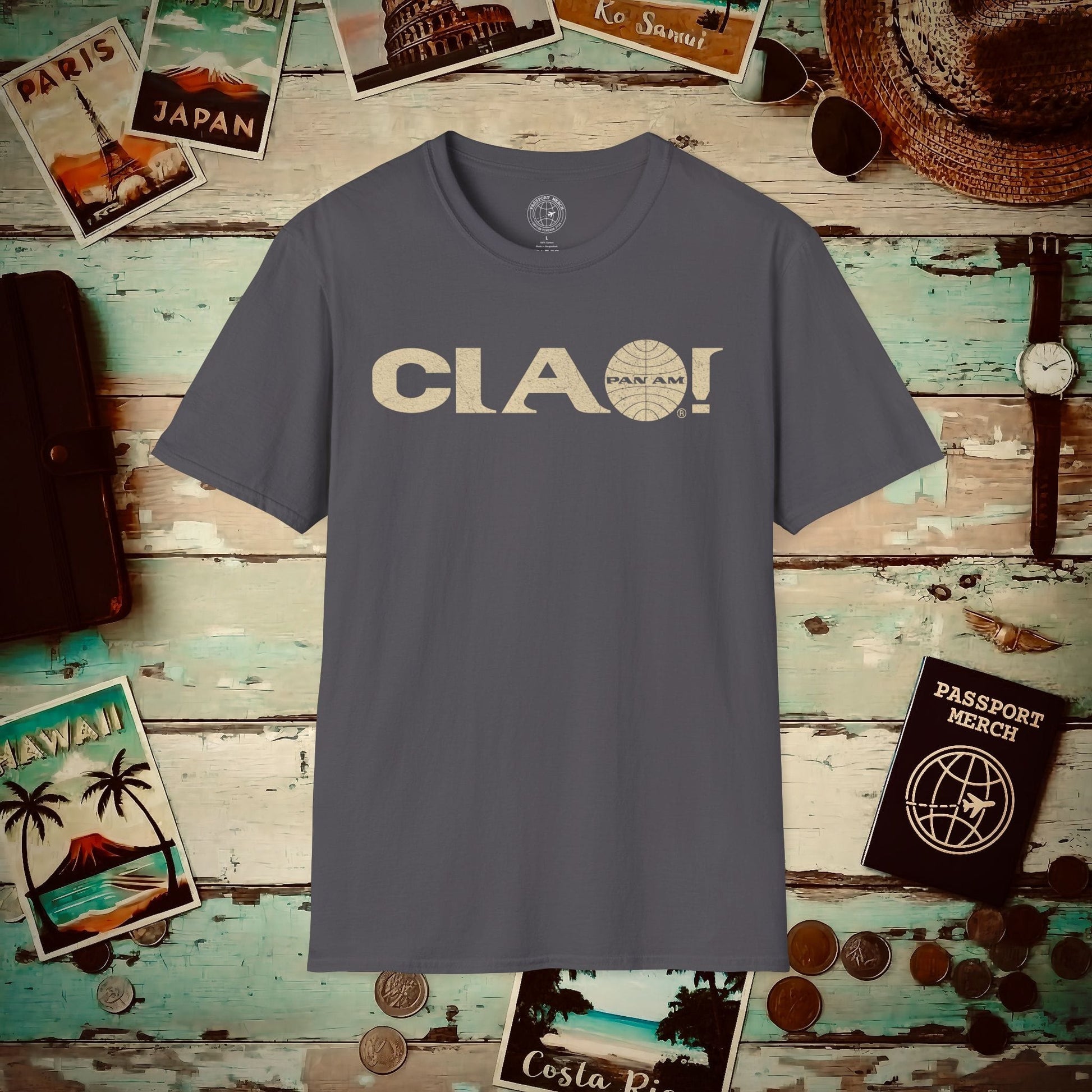 Pan Am Ciao!, Italy (OFFICIAL) T-Shirt Charcoal / S