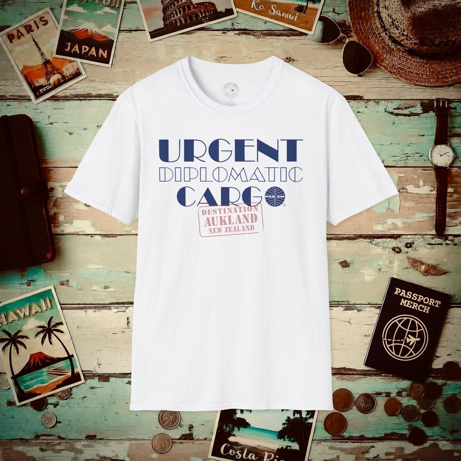 Pan Am Diplomatic Cargo - Aukland, New Zealand (OFFICIAL) T-Shirt White / S