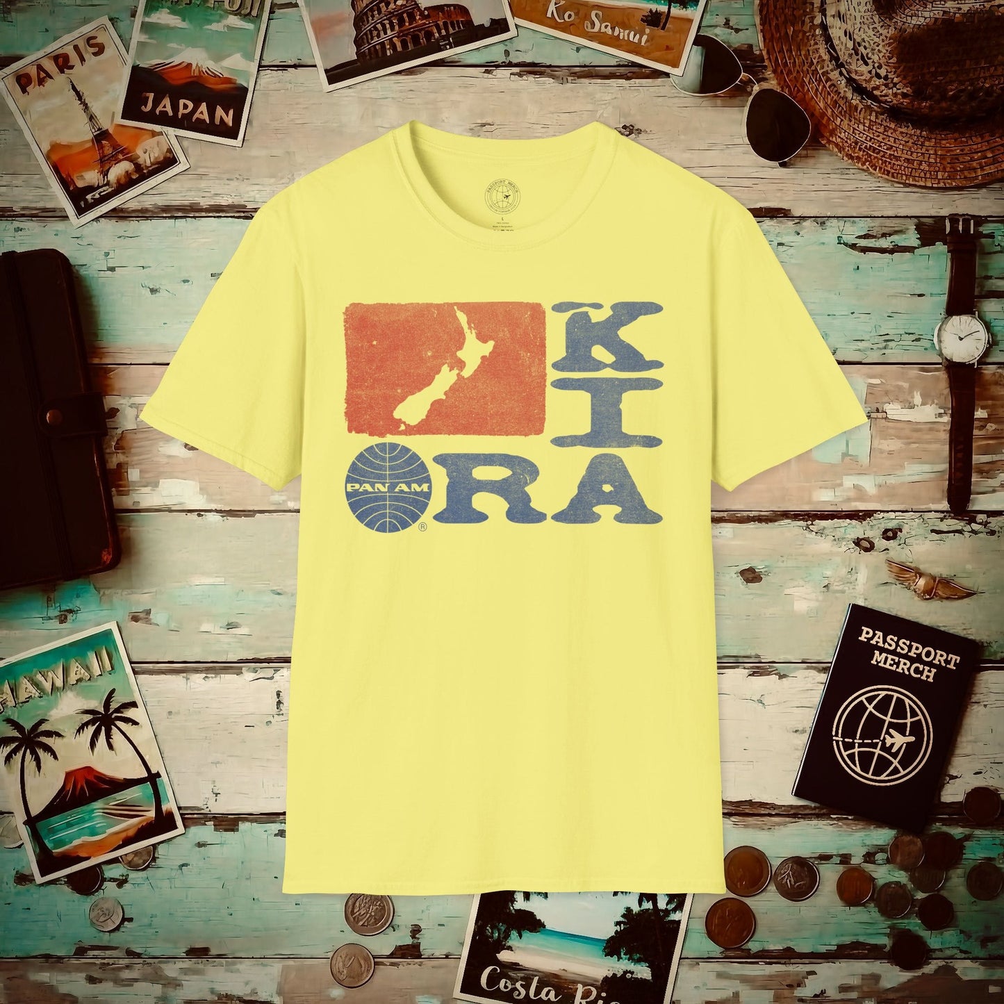 Pan Am Kia Ora, New Zealand (OFFICIAL) T-Shirt Cornsilk / S