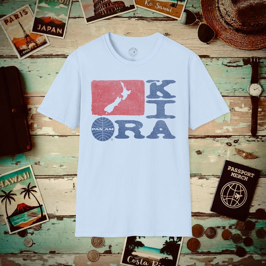 Pan Am Kia Ora, New Zealand (OFFICIAL) T-Shirt Light Blue / S
