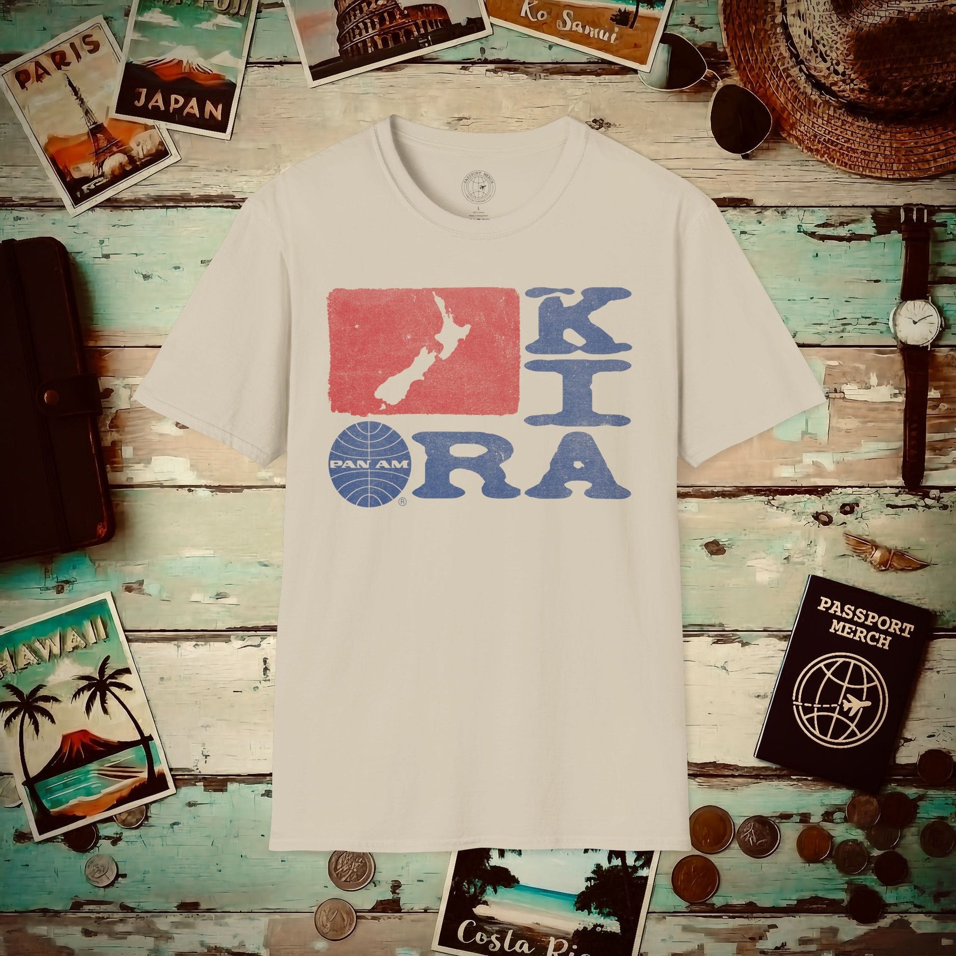 Pan Am Kia Ora, New Zealand (OFFICIAL) T-Shirt Sand / S