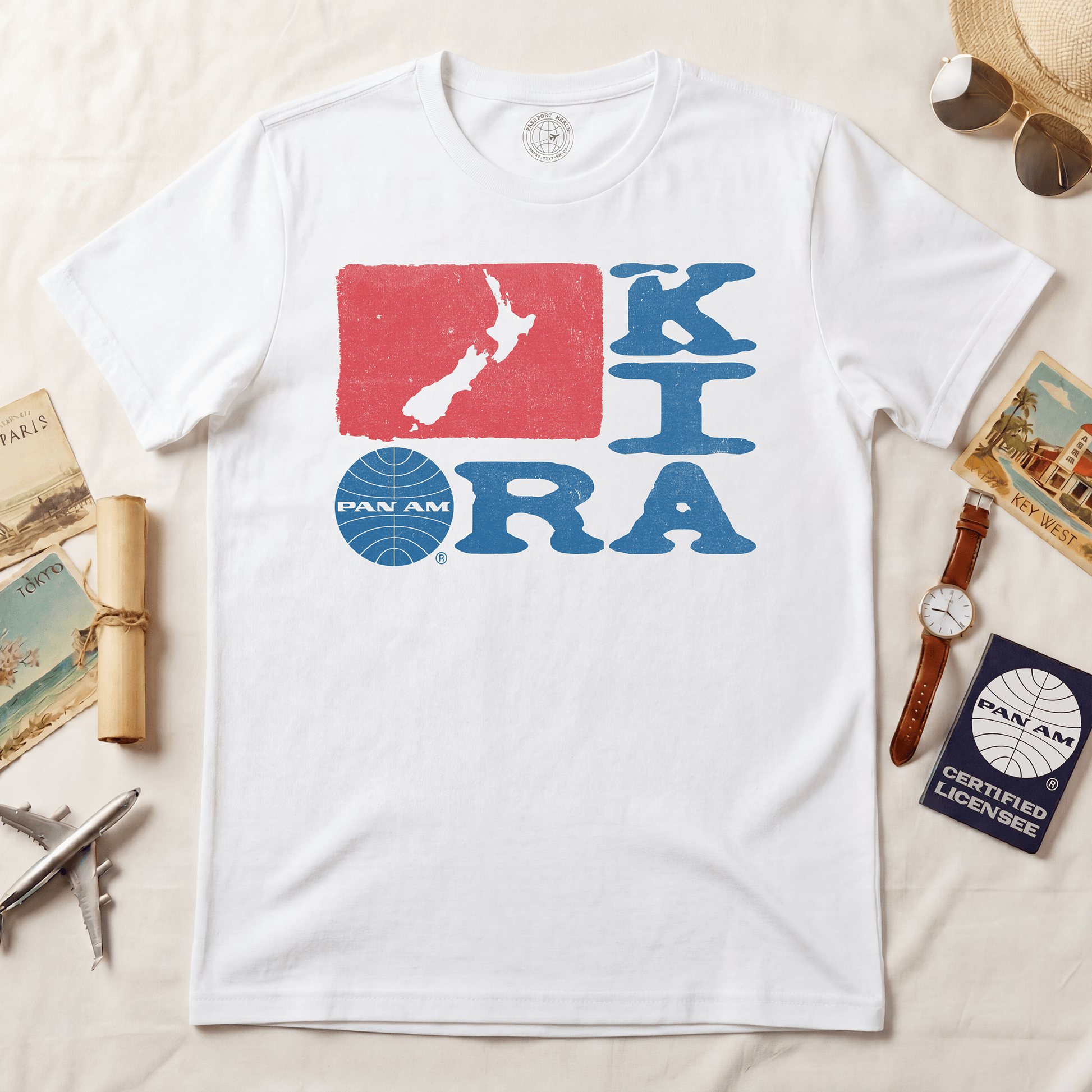 Pan Am Kia Ora, New Zealand (OFFICIAL) T-Shirt White / S
