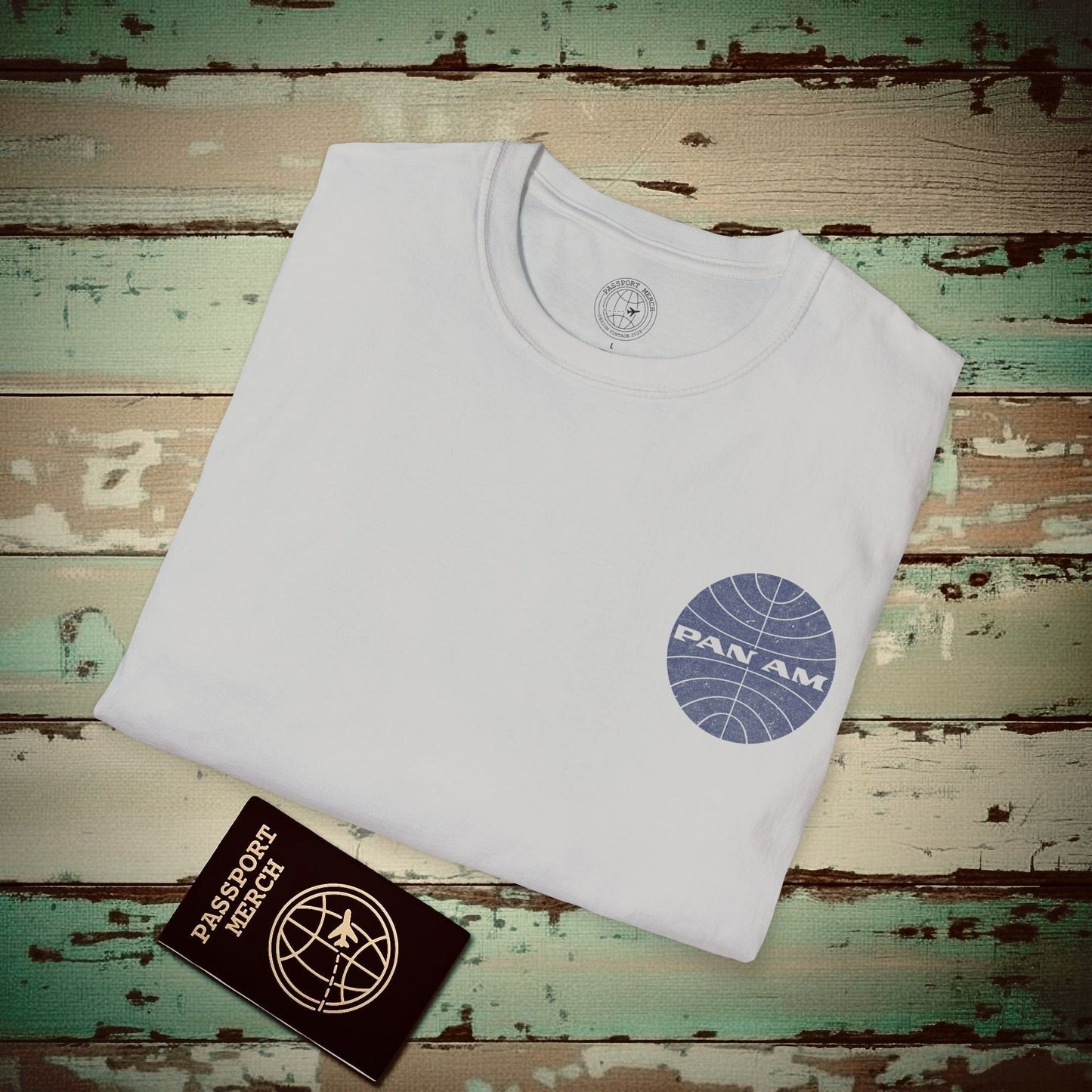 Pan Am Logo Inaugural Route - Tokyo, Japan (OFFICIAL) Back Print T-Shirt